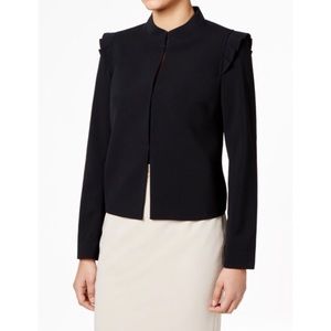 NINE WEST Ruffled Stand-Collar Jacket